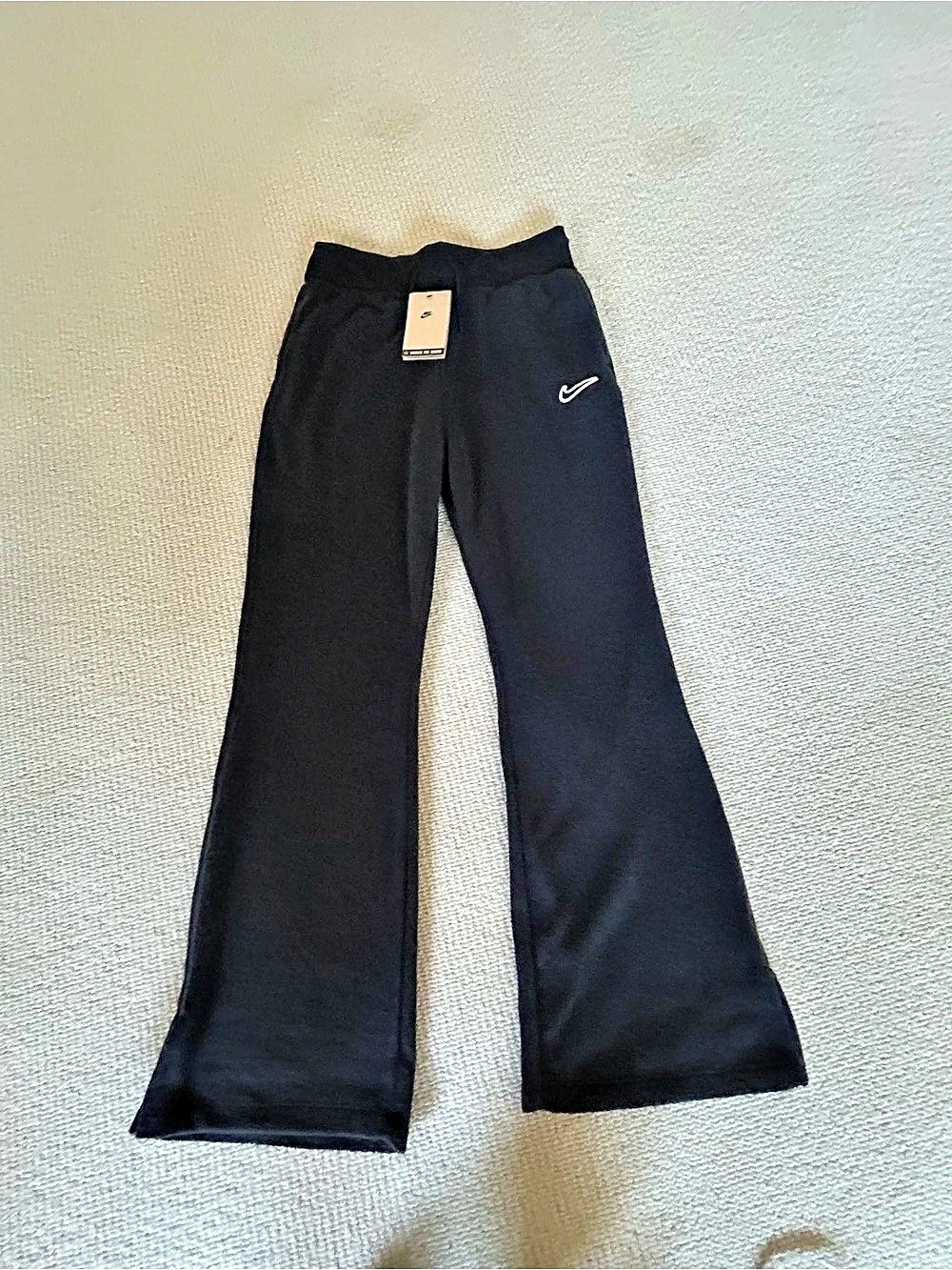 Nike Sportswear Club Fleece Girls XL Black Flare Pants NWT